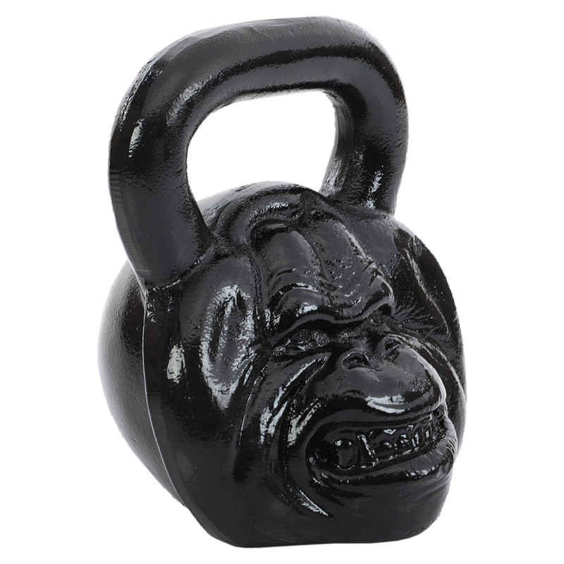 Гиря тренувальна цільна чавунна Iron head Monkey Zelart TA-9930 вага 25кг чорний