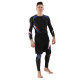 Костюм компресійний чоловічий рашгард лонгслів штани та шорти Domino TC210-KC210-6-CK210-8 S-2XL чорний
