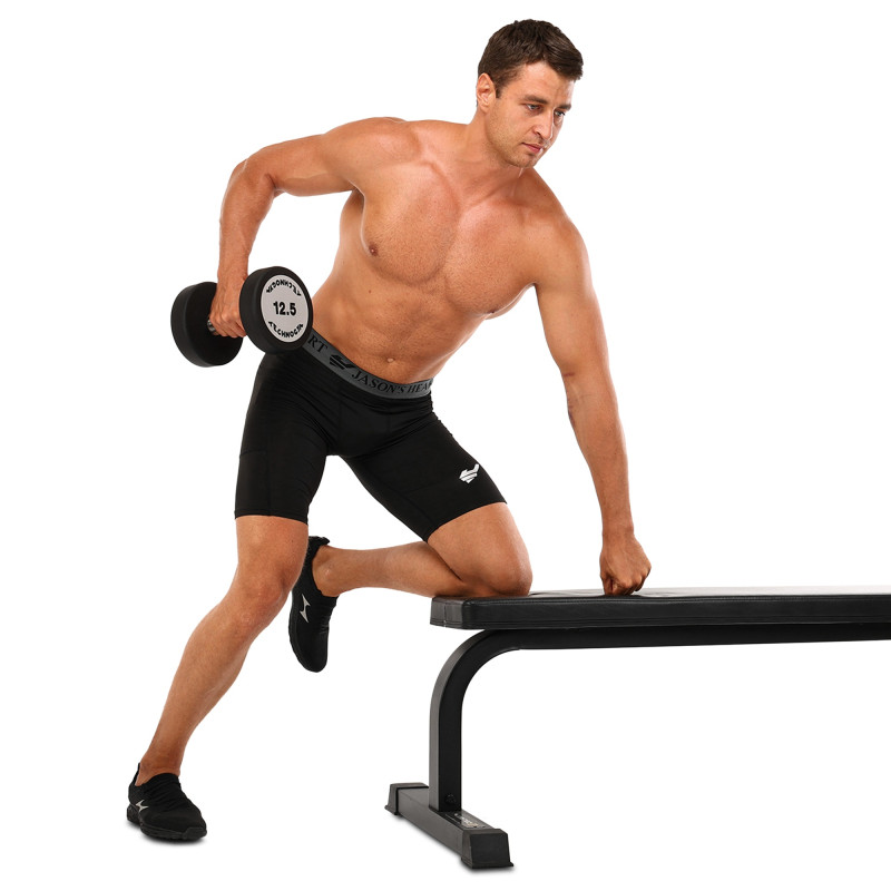 Гантель цільна професійна з поліуретановим покриттям TECHNOGYM TG-1834-12_5 1шт 12,5кг чорний-сірий