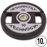 Млинці диски поліуретанові 2 Handle металева втулка TECHNOGYM TG-1837-10 51мм 10кг чорний