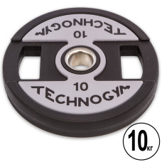 Млинці диски поліуретанові 2 Handle металева втулка TECHNOGYM TG-1837-10 51мм 10кг чорний