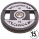 Млинці диски поліуретанові 2 Handle металева втулка TECHNOGYM TG-1837-15 51мм 15кг чорний