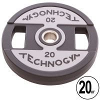 Млинці диски поліуретанові 2 Handle металева втулка TECHNOGYM TG-1837-20 51мм 20кг чорний