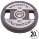 Млинці диски поліуретанові 2 Handle металева втулка TECHNOGYM TG-1837-20 51мм 20кг чорний