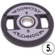 Млинці диски поліуретанові 2 Handle металева втулка TECHNOGYM TG-1837-5 51мм 5кг чорний
