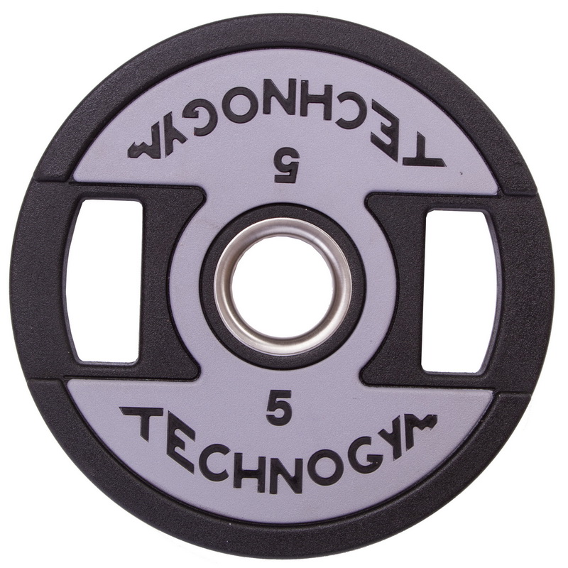 Млинці диски поліуретанові 2 Handle металева втулка TECHNOGYM TG-1837-5 51мм 5кг чорний