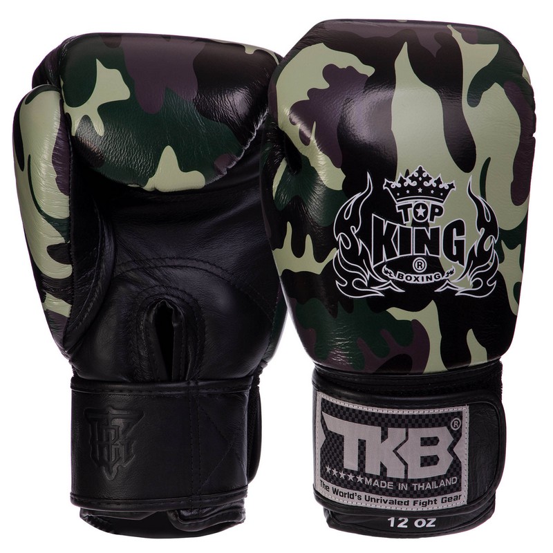 Боксерські рукавиці шкіряні TOP KING Empower Camouflage TKBGEM-03 8-18унцій кольори в асортименті