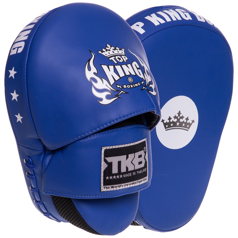 Лапа боксерська вигнута тренувальна шкіра TOP KING Super TKFMS 26x18x9см 2штуки кольори в асортименті