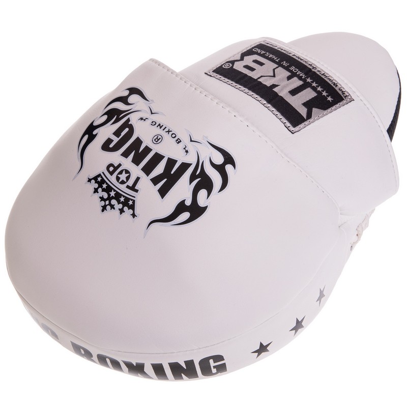 Лапа боксерська вигнута тренувальна шкіра TOP KING Super TKFMS 26x18x9см 2штуки кольори в асортименті