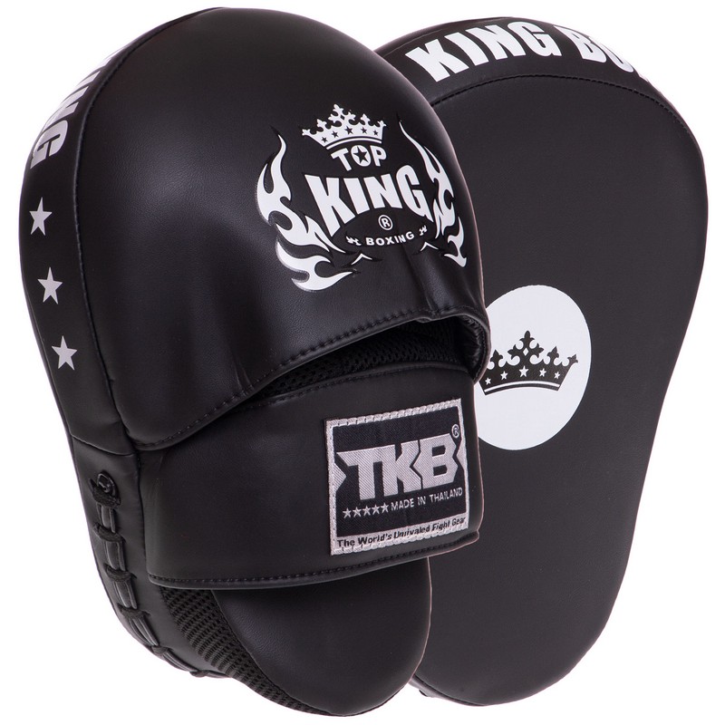 Лапа боксерська вигнута тренувальна шкіра TOP KING Super TKFMS 26x18x9см 2штуки кольори в асортименті