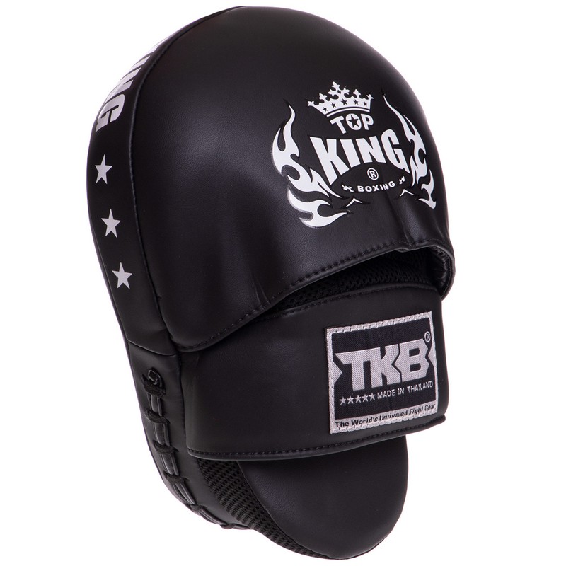 Лапа боксерська вигнута тренувальна шкіра TOP KING Super TKFMS 26x18x9см 2штуки кольори в асортименті