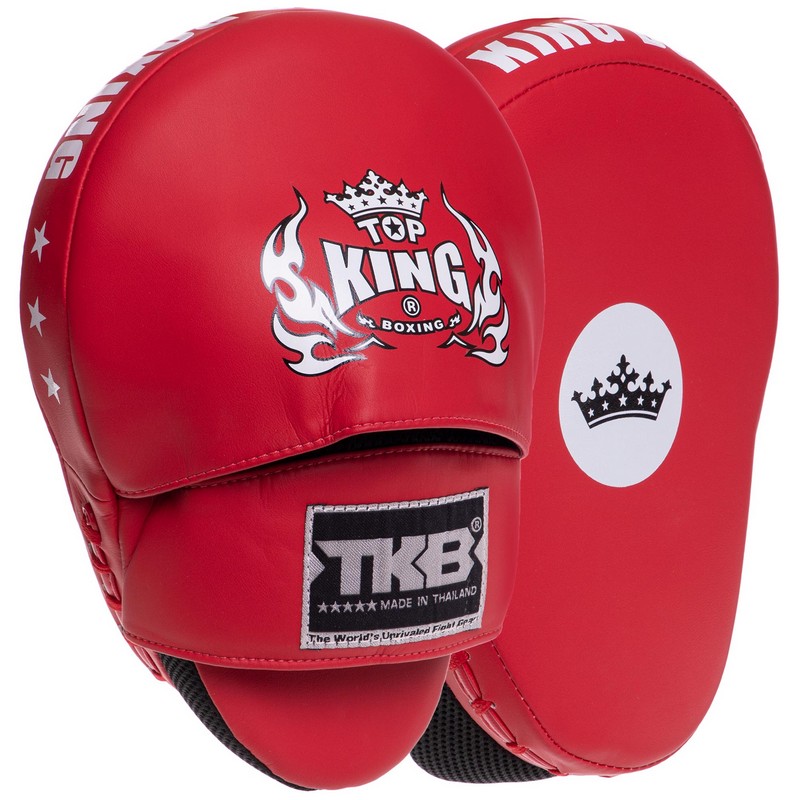 Лапа боксерська вигнута тренувальна шкіра TOP KING Super TKFMS 26x18x9см 2штуки кольори в асортименті