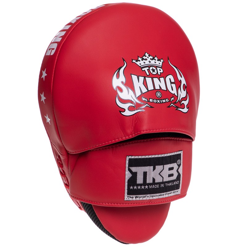 Лапа боксерська вигнута тренувальна шкіра TOP KING Super TKFMS 26x18x9см 2штуки кольори в асортименті