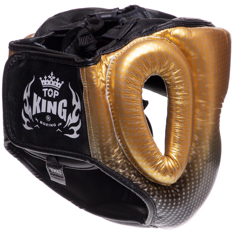 Шолом боксерський з повним захистом шкіряний TOP KING Super Star TKHGSS-01 S-XL кольори в асортименті