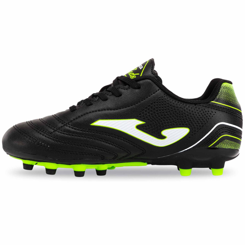 Бутси футбольні дитячі JOMA TOLEDO TOJW2501FG розмір 31-38 чорний-салатовий