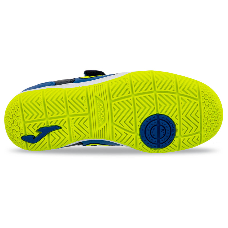 Футзалки взуття для міні-футболу дитяче на липучці Joma TOP FLEX TPJW2403INV розмір 31-37 темно-синій-синій