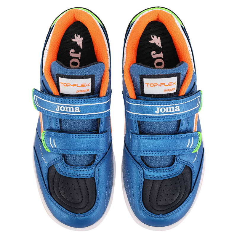 Футзалки взуття для міні-футболу дитяче на липучці Joma TOP FLEX TPJW2504INV розмір 26-34 синій