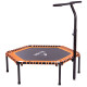 Фітнес батут для джампінгу шестикутний з ручкою TX-B6919-50 ø127см чорний-помаранчевий