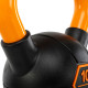 Гиря тренувальна цільна гумова з пофарбованою ручкою LiveUp Urethane competition kettlebell UAZE5336-10 вага 10кг чорний-помаранчевий