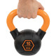 Гиря тренувальна цільна гумова з пофарбованою ручкою LiveUp Urethane competition kettlebell UAZE5336-10 вага 10кг чорний-помаранчевий