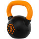 Гиря тренувальна цільна гумова з пофарбованою ручкою LiveUp Urethane competition kettlebell UAZE5336-12 вага 12кг чорний-помаранчевий