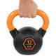 Гиря тренувальна цільна гумова з пофарбованою ручкою LiveUp Urethane competition kettlebell UAZE5336-12 вага 12кг чорний-помаранчевий