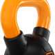 Гиря тренувальна цільна гумова з пофарбованою ручкою LiveUp Urethane competition kettlebell UAZE5336-4 вага 4кг чорний-помаранчевий