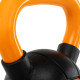 Гиря тренувальна цільна гумова з пофарбованою ручкою LiveUp Urethane competition kettlebell UAZE5336-6 вага 6кг чорний-помаранчевий