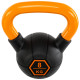 Гиря тренувальна цільна гумова з пофарбованою ручкою LiveUp Urethane competition kettlebell UAZE5336-8 вага 8кг чорний-помаранчевий