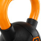 Гиря тренувальна цільна гумова з пофарбованою ручкою LiveUp Urethane competition kettlebell UAZE5336-8 вага 8кг чорний-помаранчевий