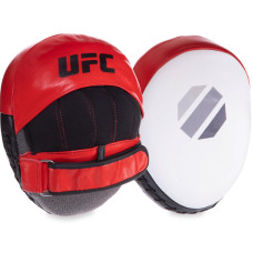 Міні-лапа боксерська зігнута тренувальна шкіра UFC PRO Micro UCP-75344 23х17,5х4,5см 2штуки чорний-червоний