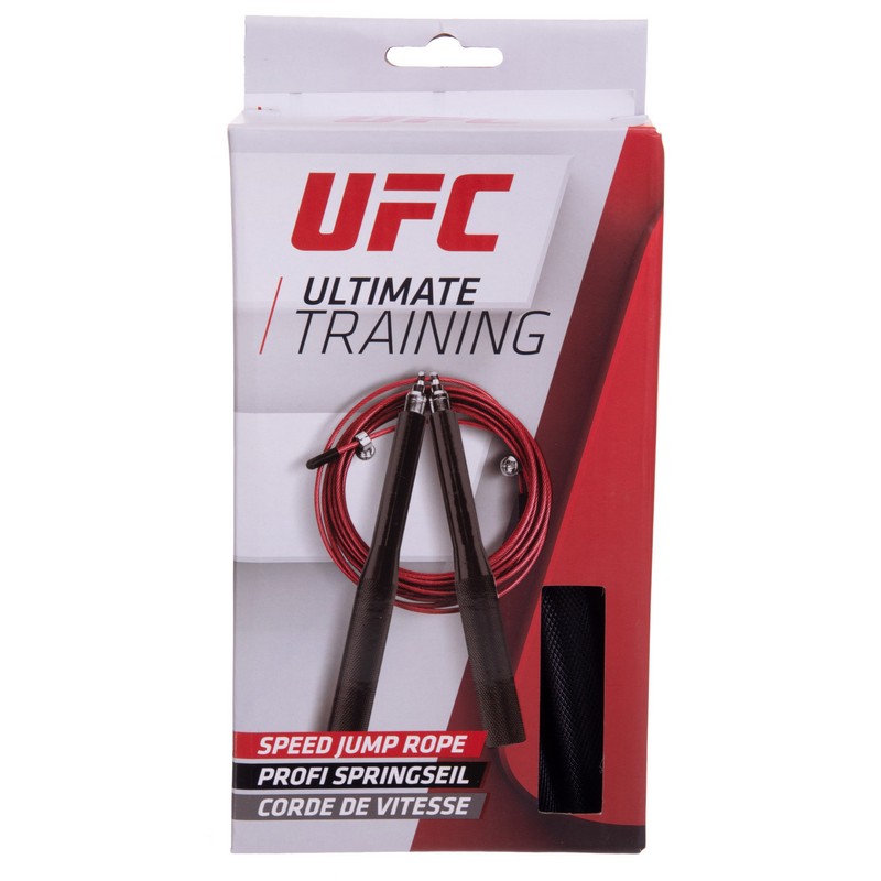 Скакалка швидкісна кросфіт зі сталевим тросом UFC UHA-69172 3м червоний