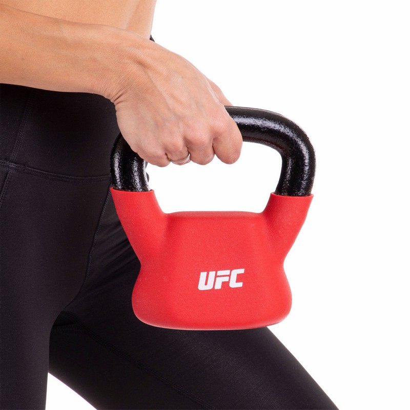 Гиря тренувальна цільна з PVC покриттям UFC UHA-69692 вага 4кг червоний