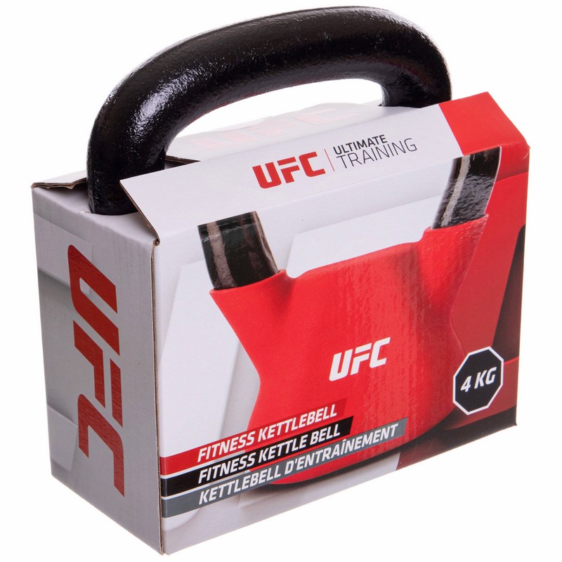 Гиря тренувальна цільна з PVC покриттям UFC UHA-69692 вага 4кг червоний