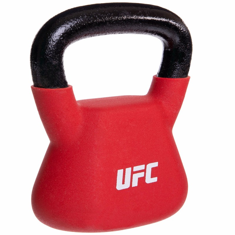 Гиря тренувальна цільна з PVC покриттям UFC UHA-69693 вага 6кг червоний