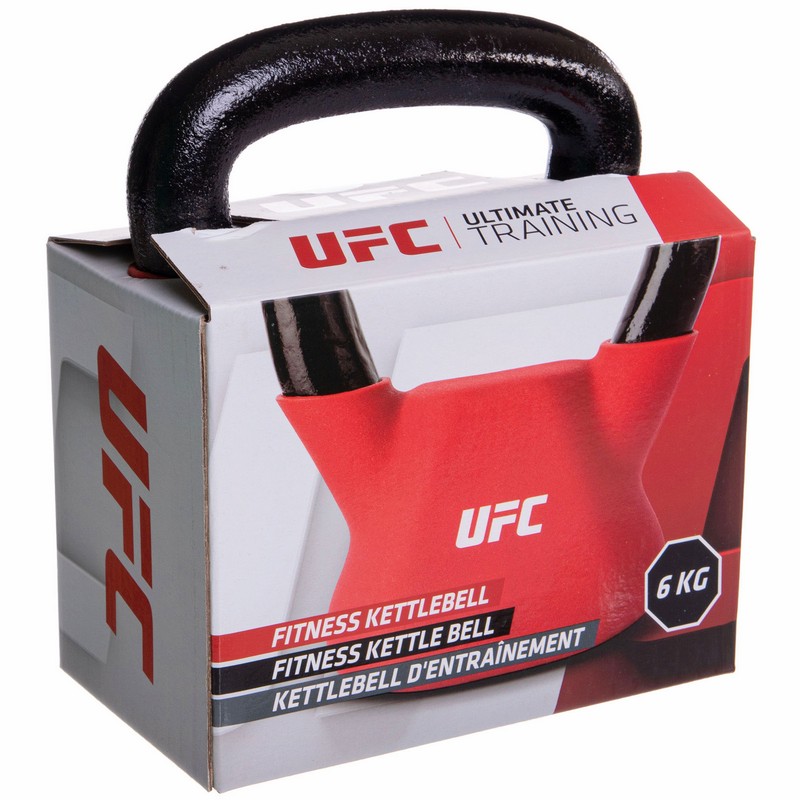 Гиря тренувальна цільна з PVC покриттям UFC UHA-69693 вага 6кг червоний
