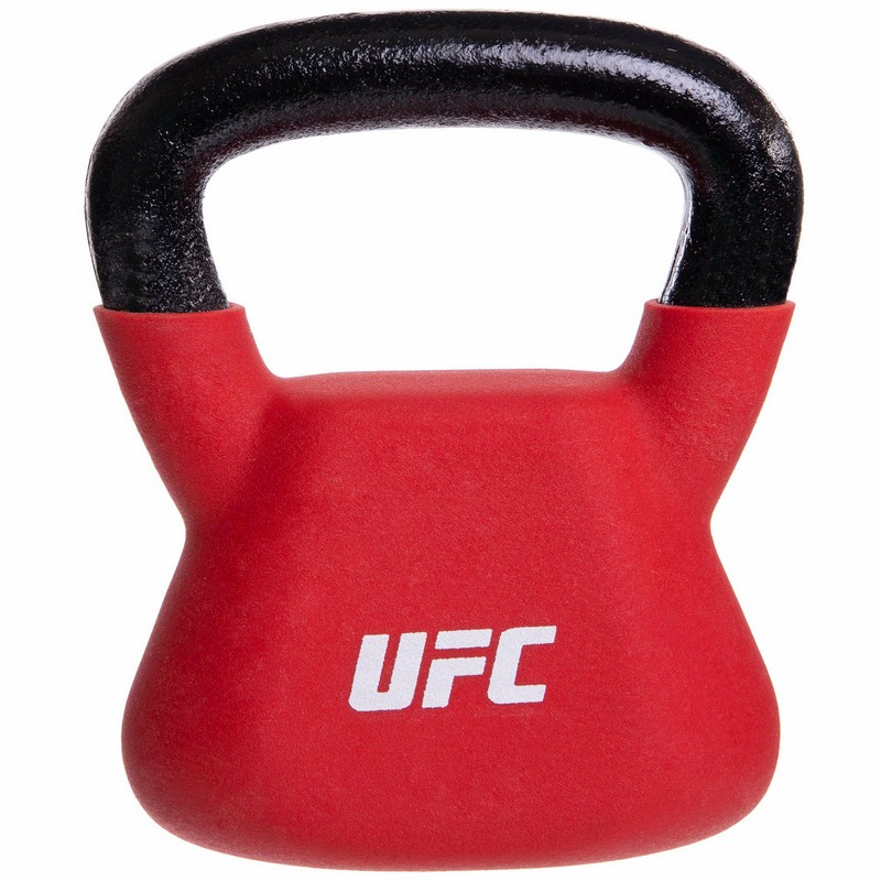 Гиря тренувальна цільна з PVC покриттям UFC UHA-69693 вага 6кг червоний