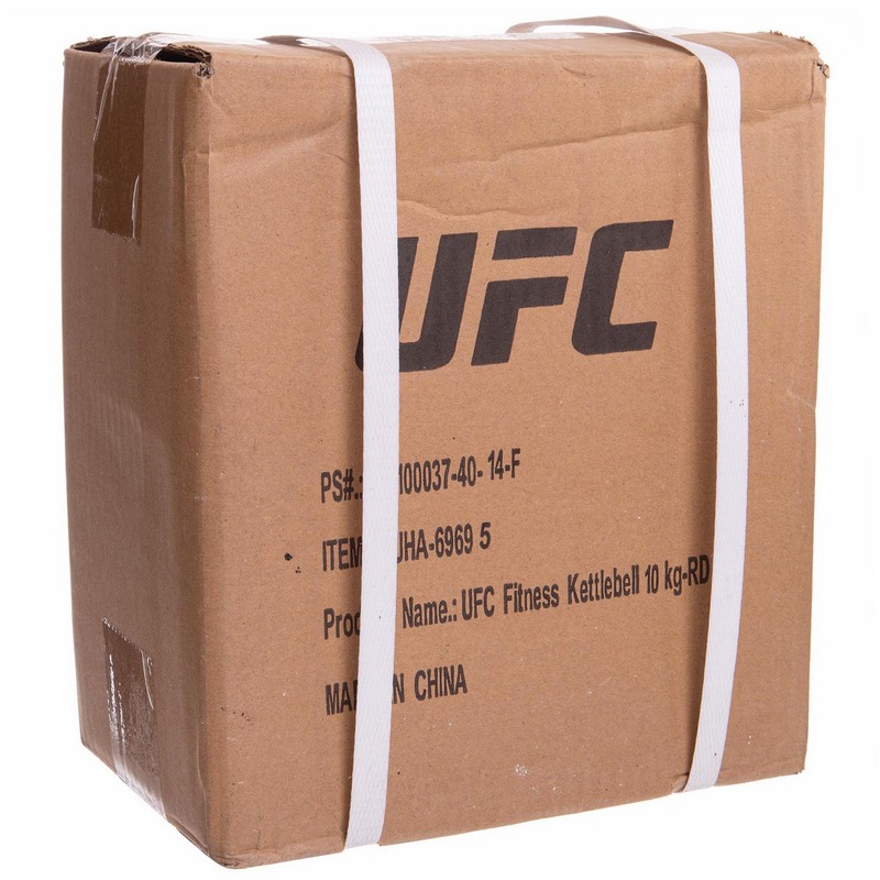 Гиря тренувальна цільна з PVC покриттям UFC UHA-69695 вага 10кг червоний