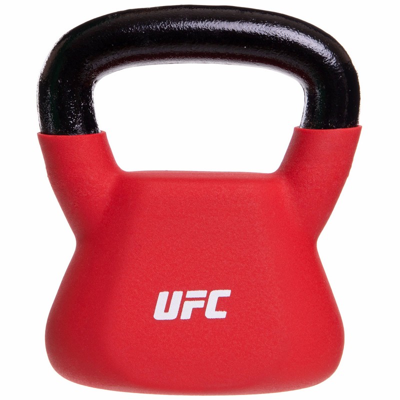 Гиря тренувальна цільна з PVC покриттям UFC UHA-69696 вага 12кг червоний