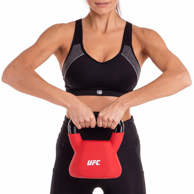 Гиря тренувальна цільна з PVC покриттям UFC UHA-69696 вага 12кг червоний