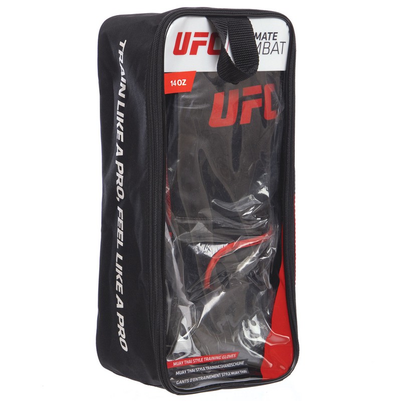 Боксерські рукавиці UFC Myau Thai Style UHK-69680 14 унцій чорний