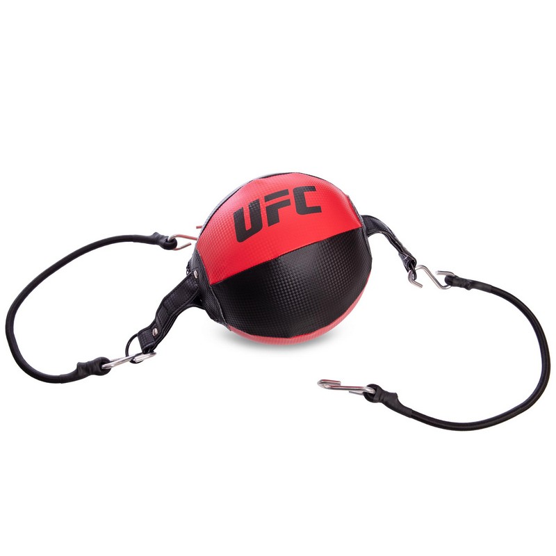 Груша боксерська на розтяжках кругла пневматична UFC UHK-69749 20см чорний-червоний