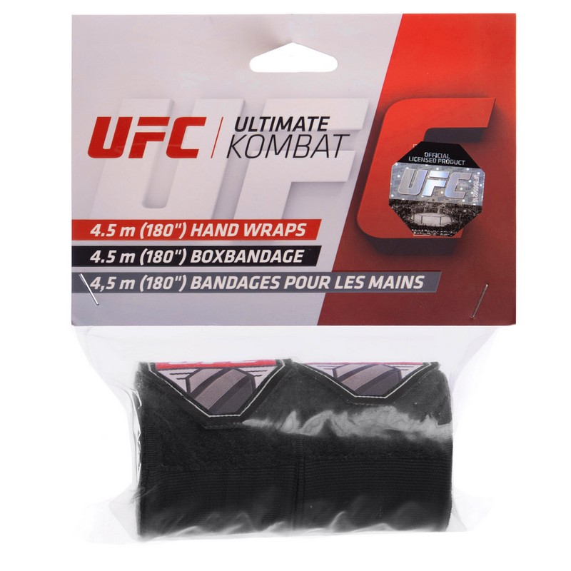 Бинти боксерські бавовна з еластаном 2штуки UFC Contender UHK-69760 4,5м чорний