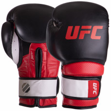 Боксерські рукавиці шкіряні UFC PRO Training UHK-69992 18унцій червоний-чорний