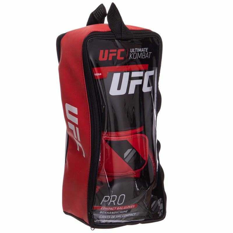Боксерські рукавиці UFC PRO Compact UHK-69998 S-M червоний-чорний
