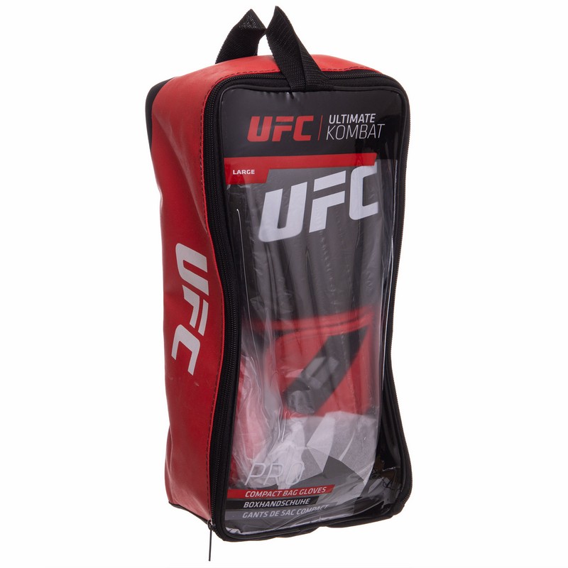Боксерські рукавиці UFC PRO Compact UHK-69999 L червоний-чорний
