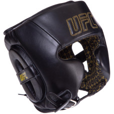 Шолом боксерський у мексиканському стилі шкіряний UFC PRO Prem Lace Up UHK-75054 S-M чорний