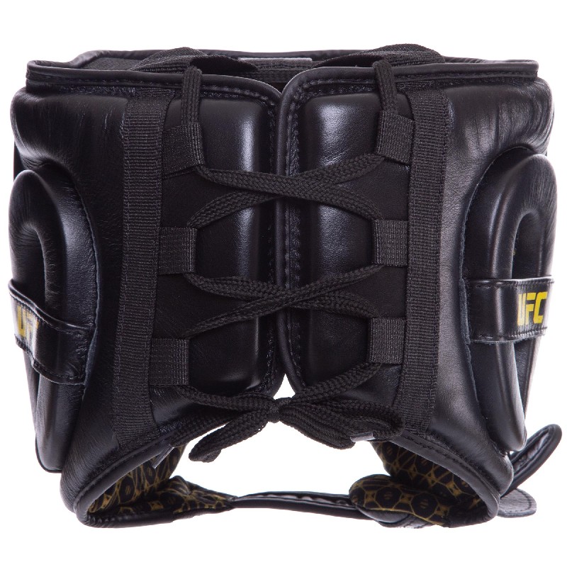 Шолом боксерський у мексиканському стилі шкіряний UFC PRO Prem Lace Up UHK-75056 L-XL чорний