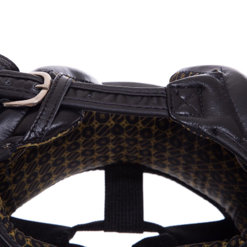 Шолом боксерський у мексиканському стилі шкіряний UFC PRO Prem Lace Up UHK-75056 L-XL чорний