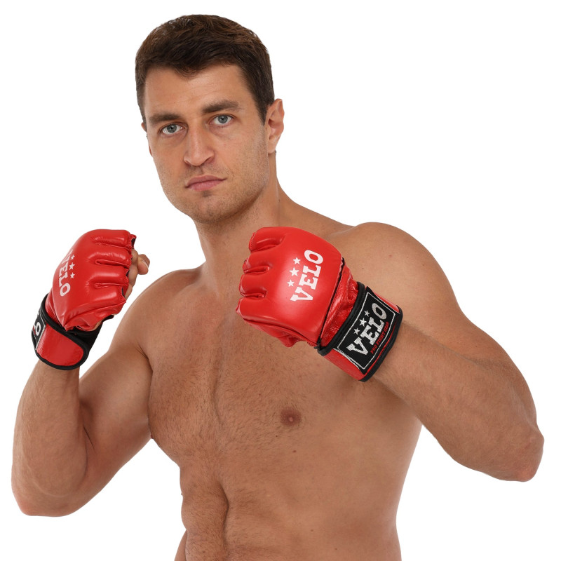 Рукавиці для змішаних єдиноборств MMA VELO ULI-4018 S-XL кольори в асортименті